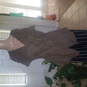 Esciô s uper soft short sleeve knit sweater exquisitely braided center for uniq…